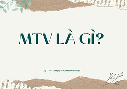 mtv là gì? Công ty TNHH MTV là gì?