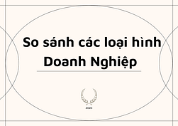 So sánh các loại hình doanh nghiệp tại việt nam năm 2023